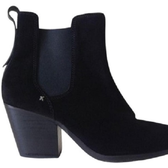 Rag & Bone Black Devon Suede Ankle Booties 6.5 - Picture 1 of 6